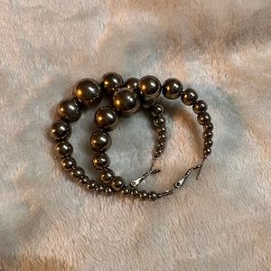 Vintage Bauble Hoop Earrings